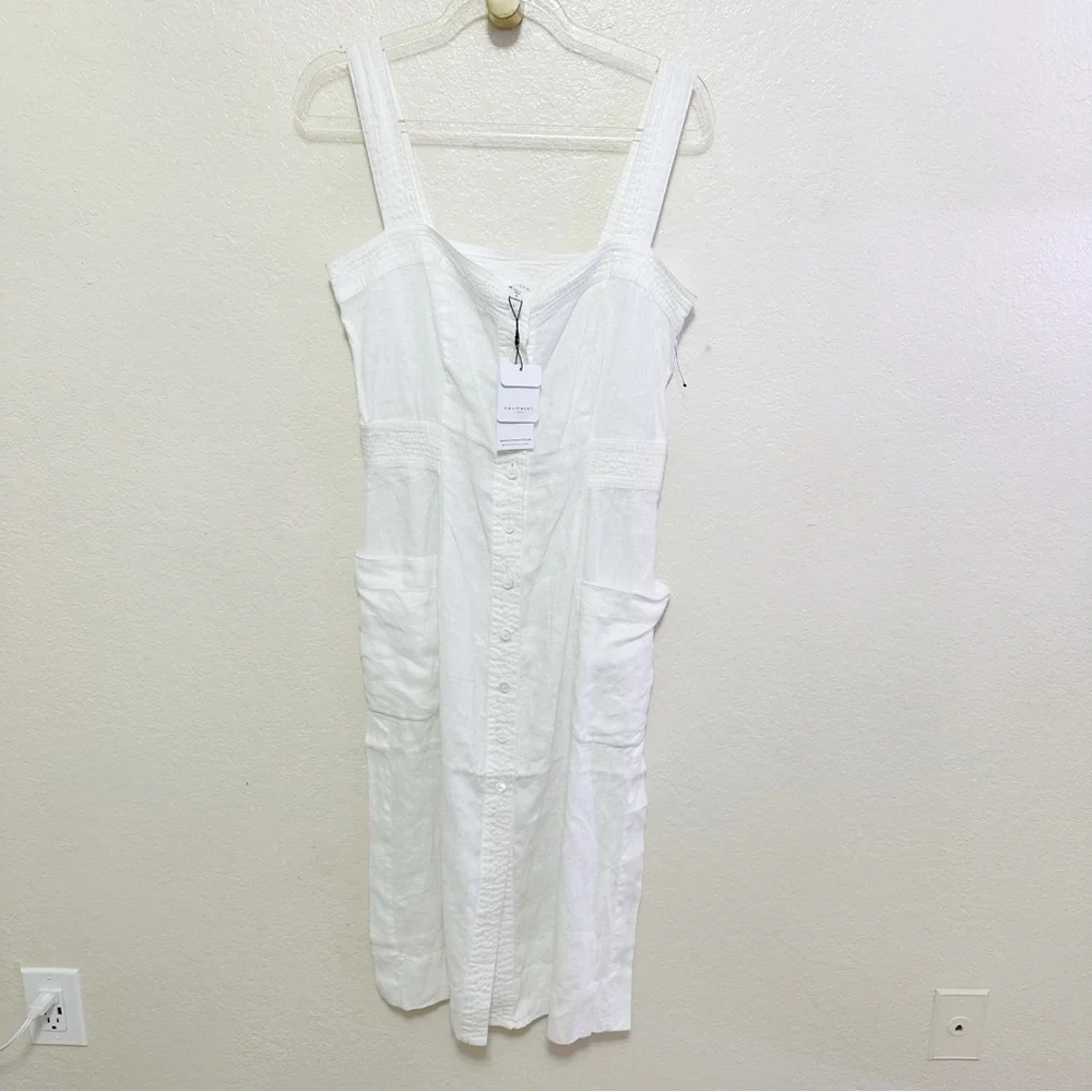 New EQUIPMENT Aris cotton-poplin midi dress size 8 - Picture 6 of 16
